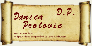 Danica Prolović vizit kartica